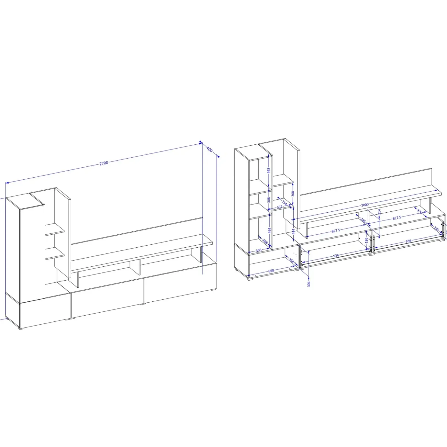 Garnero Arredamenti Parete attrezzata 325x180h cm moderna con vetrina beige grigio Matt Best