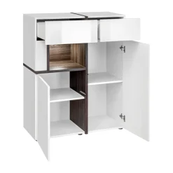 Garnero Arredamenti Parete attrezzata 310x197h cm moderna bianco lucido Mackay Gihome® Hot