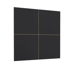 Garnero Arredamenti Parete attrezzata 251x196h cm moderna rovere nero Favorita Rovere - Nero opaco New