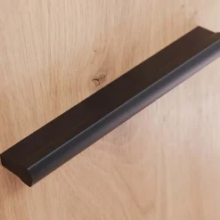 Garnero Arredamenti Parete attrezzata 310x190h cm moderna rovere nero opaco York Gihome® Rovere Rustico Best