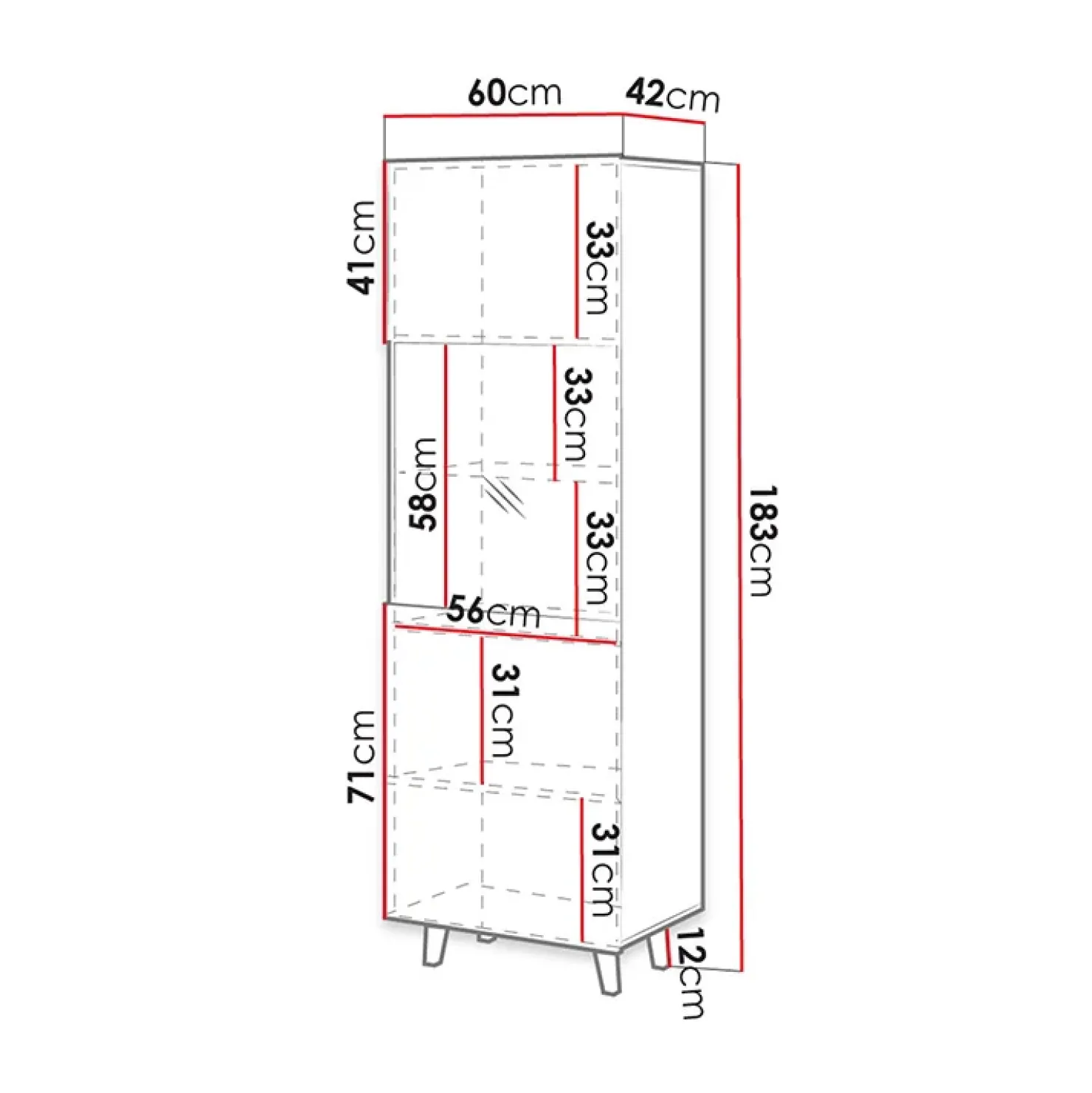 Garnero Arredamenti Parete attrezzata 290x183h cm moderna cannettato quercia Essence Hot