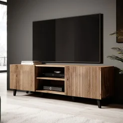 Garnero Arredamenti Parete attrezzata 290x183h cm moderna cannettato quercia Essence Hot