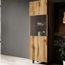 Garnero Arredamenti Parete attrezzata 290x183h cm moderna cannettato quercia Essence Hot