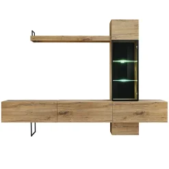 Garnero Arredamenti Parete attrezzata 240x170h cm moderna soggiorno rovere antico Dalì Sale