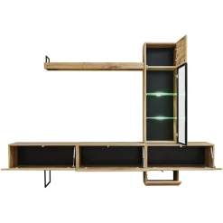 Garnero Arredamenti Parete attrezzata 240x170h cm moderna soggiorno rovere antico Dalì Sale