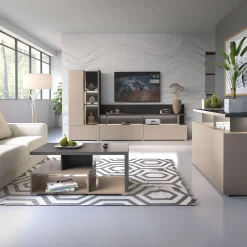 Garnero Arredamenti Parete attrezzata 270x162h cm moderna beige grigio Matt Best