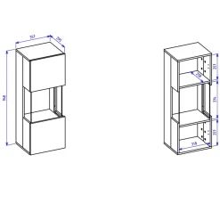 Garnero Arredamenti Parete attrezzata 226x140h cm nero rovere Fusion 2 Nero Opaco Online