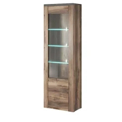 Garnero Arredamenti Parete attrezzata 325x206h cm noce rovere grigio Paloma 2 Noce - Grigio Hot