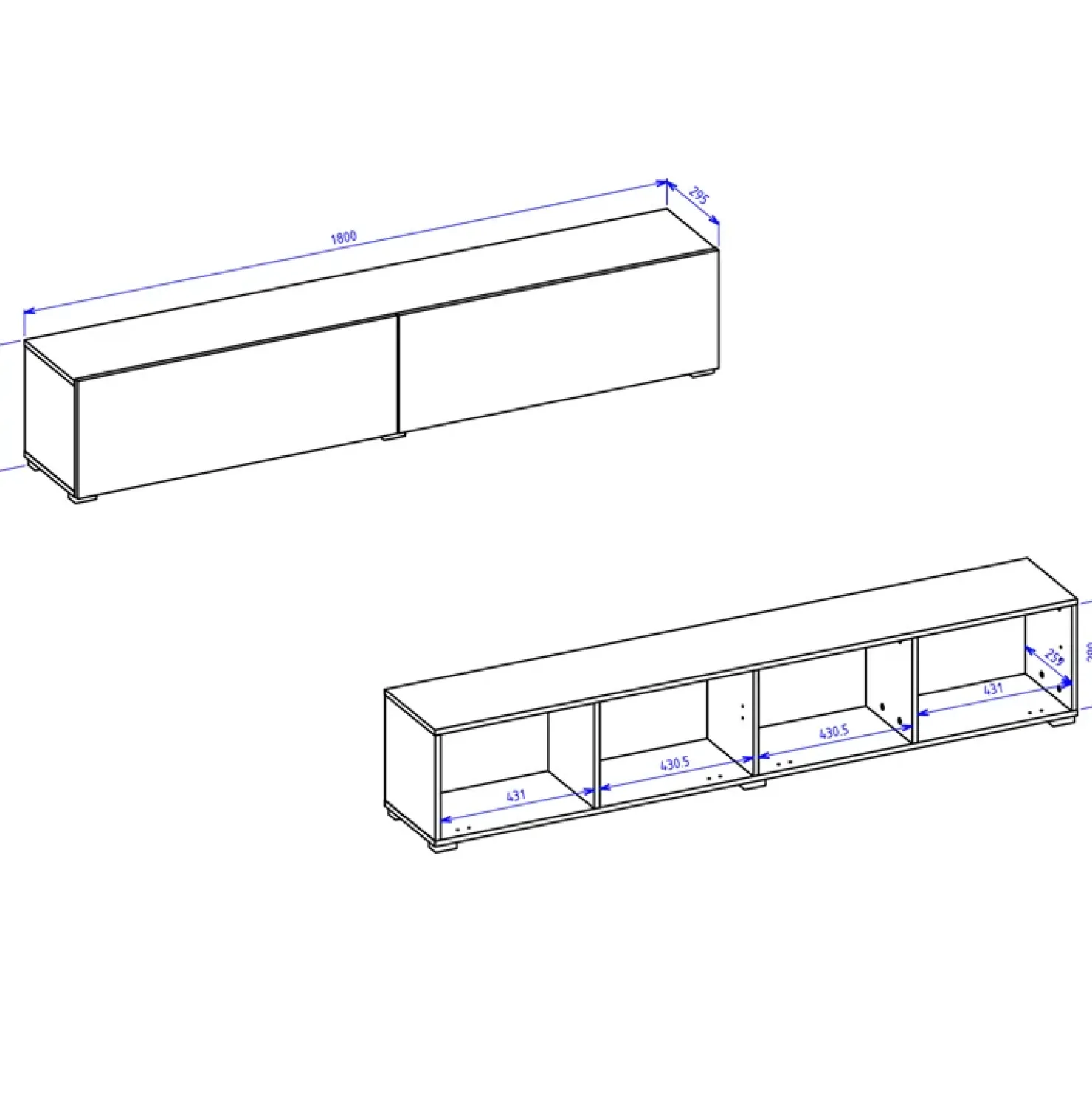 Garnero Arredamenti Parete attrezzata 226x140h cm nero rovere Fusion 1 Nero Opaco Hot