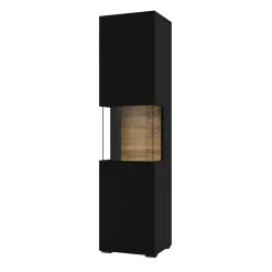 Garnero Arredamenti Parete attrezzata 226x140h cm nero rovere Fusion 1 Nero Opaco Hot