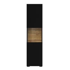 Garnero Arredamenti Parete attrezzata 226x140h cm nero rovere Fusion 1 Nero Opaco Hot