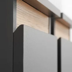 Garnero Arredamenti Parete attrezzata 175x148h cm rovere antracite Siviglia Gihome® Best