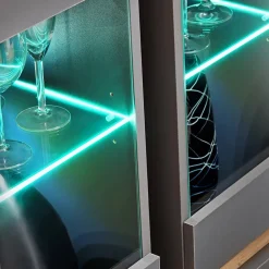 Garnero Arredamenti Parete attrezzata 175x148h cm rovere antracite Siviglia Gihome® Best