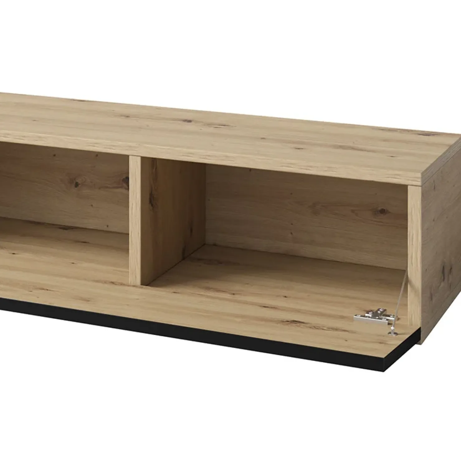 Garnero Arredamenti Parete attrezzata 270x176h cm rovere chiaro nero Emotion Gihome® Rovere - Nero opaco Online