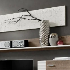 Garnero Arredamenti Parete attrezzata 240x190h cm rovere bianco lucido Mexico Gihome® Clearance