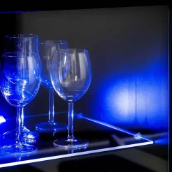 Garnero Arredamenti Parete attrezzata 260x150h cm soggiorno moderna nero opaco-lucido Dana Gihome® Clearance