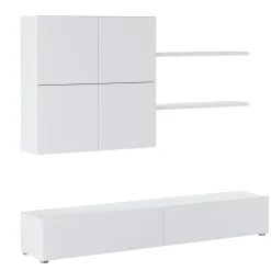 Garnero Arredamenti Parete attrezzata 200x244h cm soggiorno Euphoria Bianco Frassinato Best