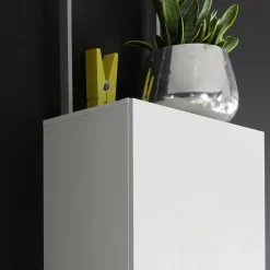 Garnero Arredamenti Parete attrezzata 258x143h cm soggiorno bianco nero lucido Starck Bianco Lucido - Nero Lucido Hot