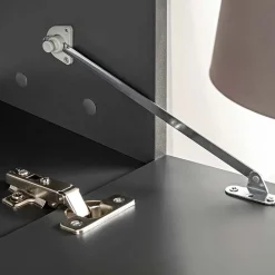 Garnero Arredamenti Parete attrezzata 240x150h cm soggiorno rovere antracite Oviedo Gihome® Antracite - Rovere Online