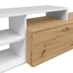 Garnero Arredamenti Parete attrezzata 220x135h cm soggiorno rovere bianco artico Patrol Clearance