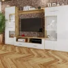 Garnero Arredamenti Parete attrezzata 280x185h cm soggiorno bianco lucido rovere Wall Sale