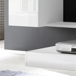 Garnero Arredamenti Parete attrezzata 248x175h cm soggiorno Steppi 5 Bianco Lucido