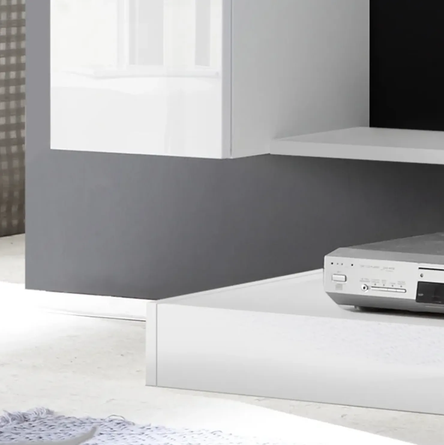 Garnero Arredamenti Parete attrezzata 248x175h cm soggiorno Steppi 5 Bianco Lucido