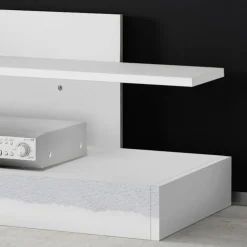 Garnero Arredamenti Parete attrezzata 248x175h cm soggiorno Steppi 5 Bianco Lucido