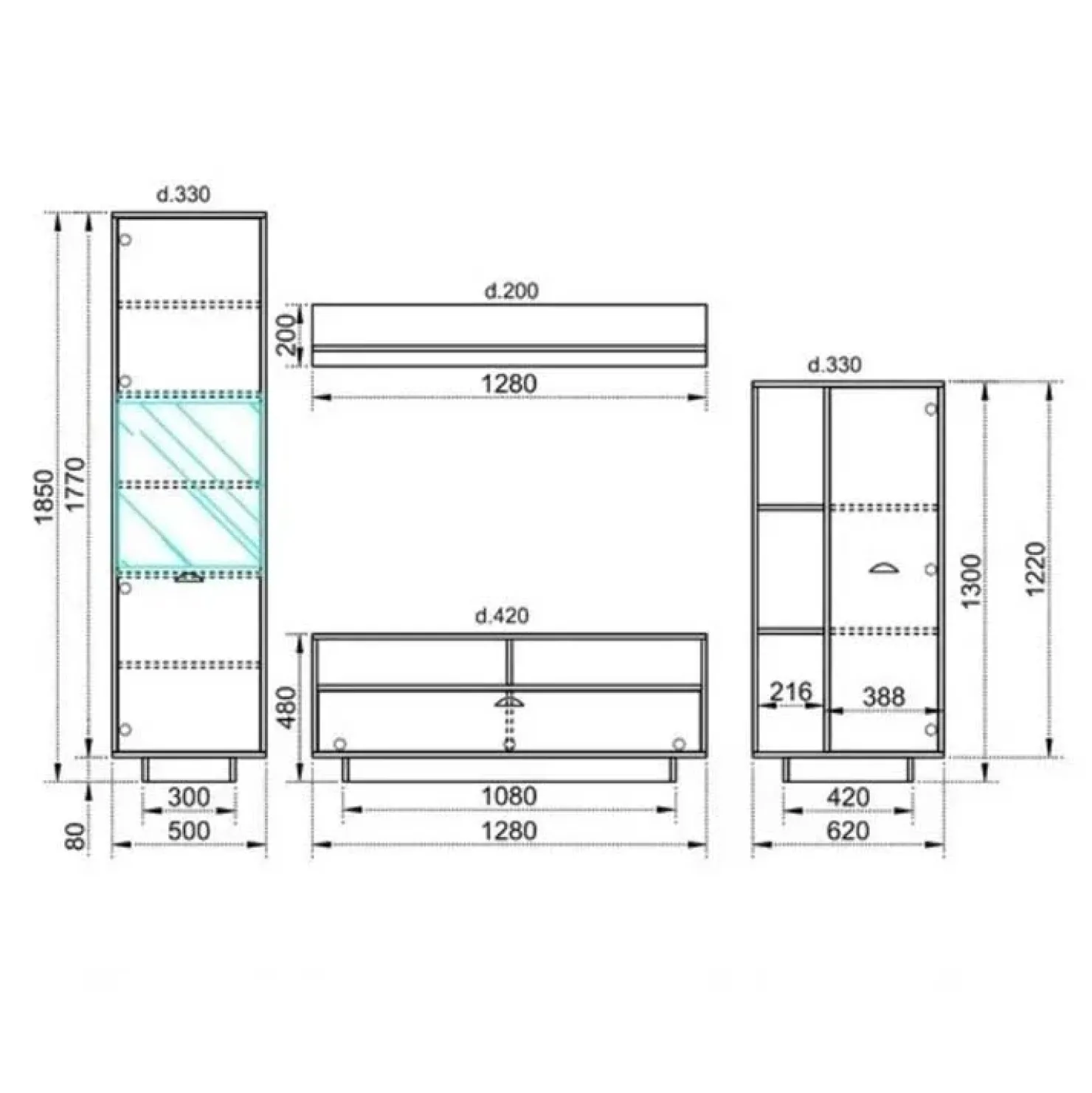 Garnero Arredamenti Parete attrezzata 260x185h cm soggiorno legno vecchio antico West Gihome® Online
