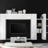 Garnero Arredamenti Parete attrezzata 259x175h cm soggiorno bianco lucido Steppi 4 Discount