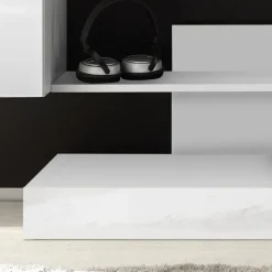Garnero Arredamenti Parete attrezzata 259x175h cm soggiorno bianco lucido Steppi 4 Discount