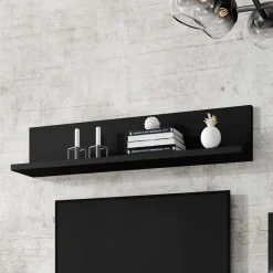 Garnero Arredamenti Parete attrezzata 219x205h cm soggiorno Megan Gihome® Nero Opaco Best