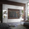 Garnero Arredamenti Parete attrezzata 250x187h cm soggiorno bianco effetto pietra Gracia Outlet