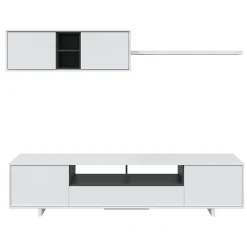 Garnero Arredamenti Parete attrezzata 200x145h cm soggiorno bianco antracite Belle Hot