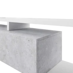 Garnero Arredamenti Parete attrezzata 219x205h cm soggiorno bianco opaco Megan Gihome® Bianco Opaco - Cemento Best