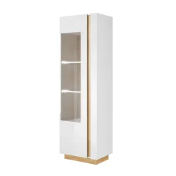 Garnero Arredamenti Parete attrezzata 270x194h cm soggiorno bianco opaco e lucido Noa Gihome® Clearance