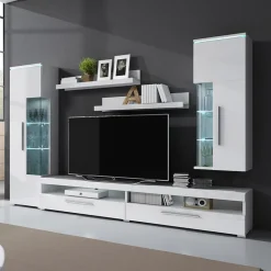 Garnero Arredamenti Parete attrezzata 275x175h cm soggiorno Frisk Bianco Lucido Online