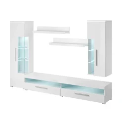 Garnero Arredamenti Parete attrezzata 275x175h cm soggiorno Frisk Bianco Lucido Online
