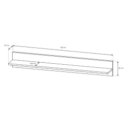 Garnero Arredamenti Parete attrezzata 248x194h cm soggiorno rovere antracite Noa Gihome® Outlet