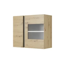 Garnero Arredamenti Parete attrezzata 248x194h cm soggiorno rovere antracite Noa Gihome® Outlet