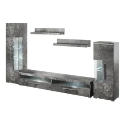 Garnero Arredamenti Parete attrezzata 350x170h cm soggiorno Frisk Ossido New