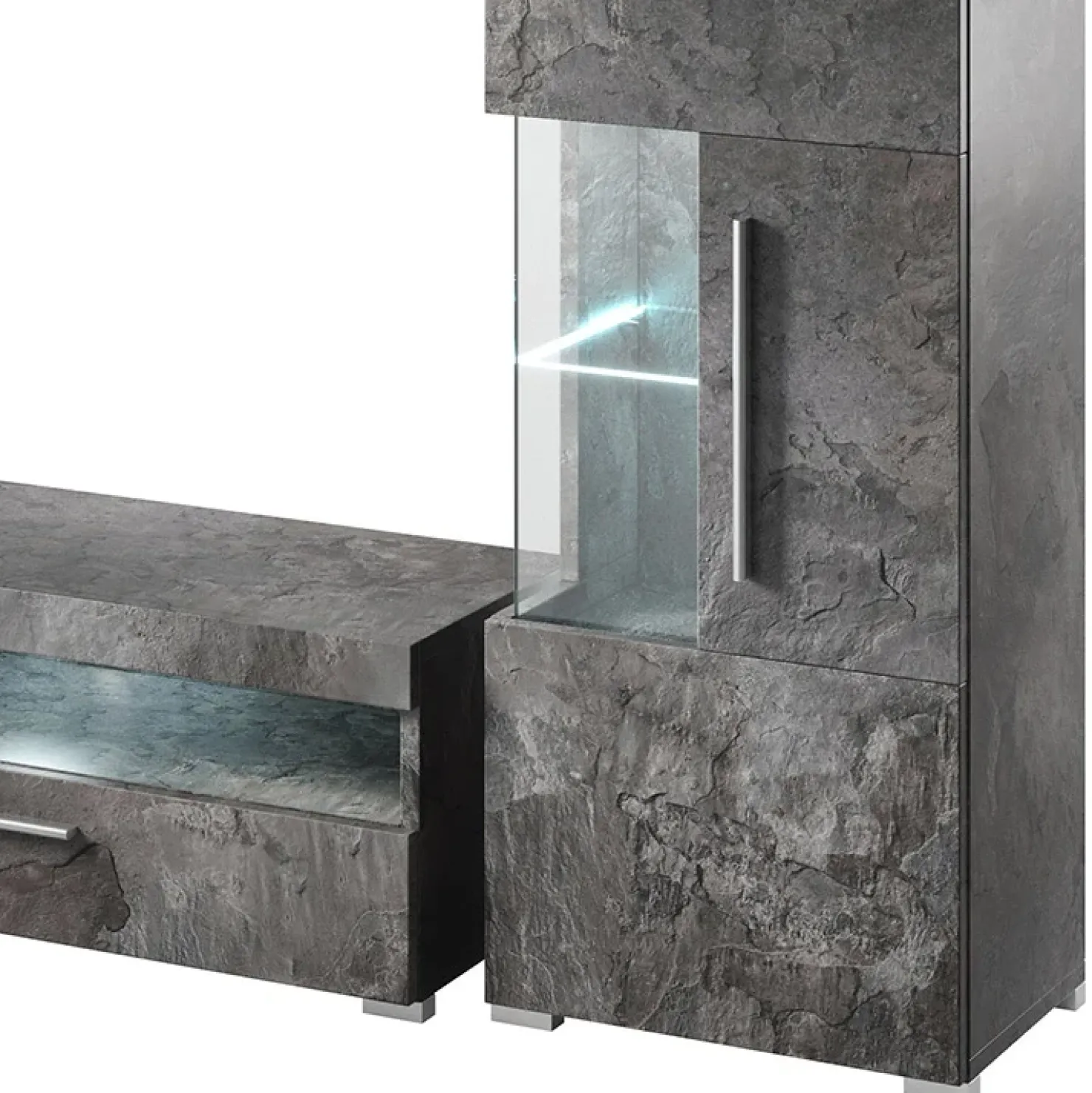 Garnero Arredamenti Parete attrezzata 350x170h cm soggiorno Frisk Ossido New