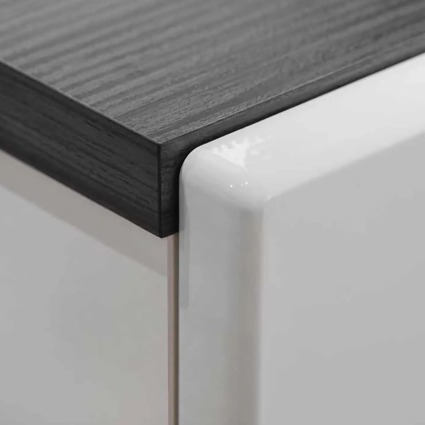 Garnero Arredamenti Parete attrezzata 310x190h cm soggiorno pino nero York Gihome® Bianco Lucido Hot