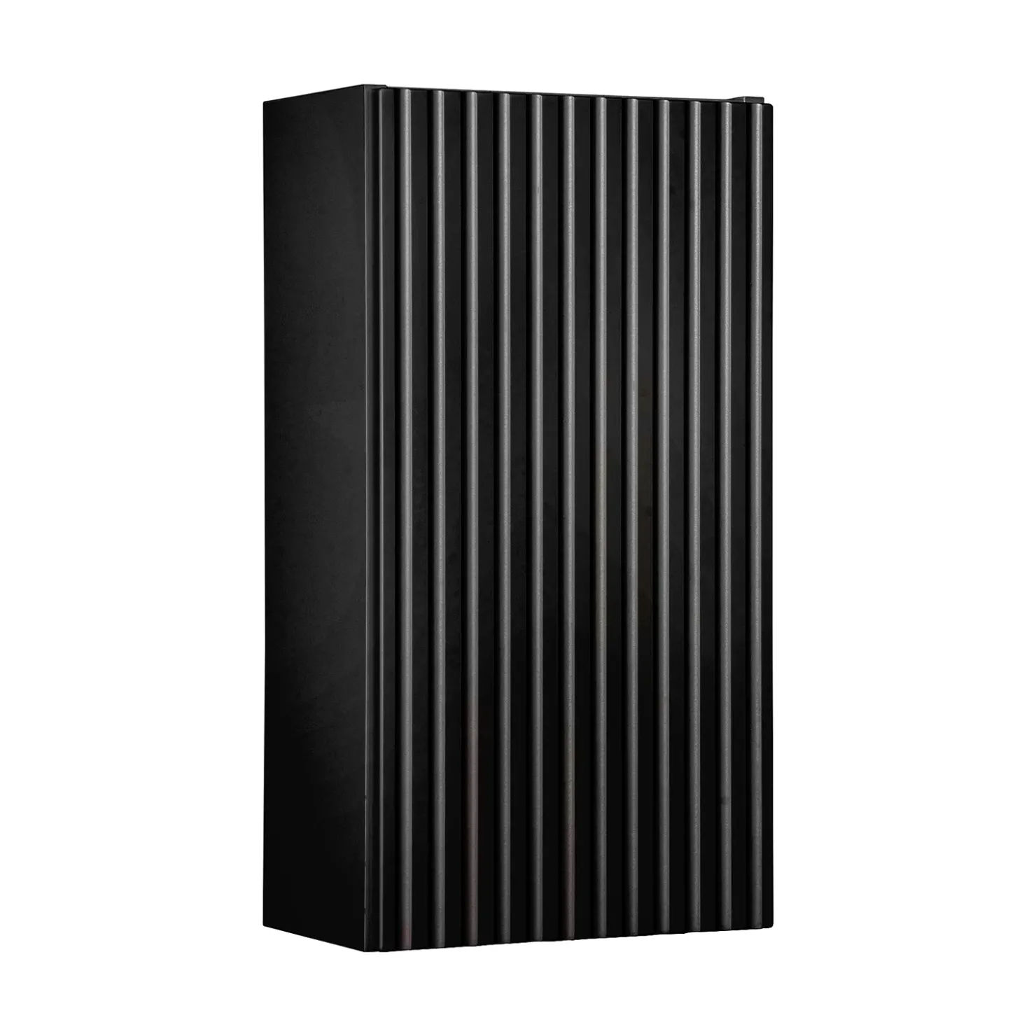 Garnero Arredamenti Pensile bagno sospeso 30x57h cm cannettato 1 anta Cleany Nero New