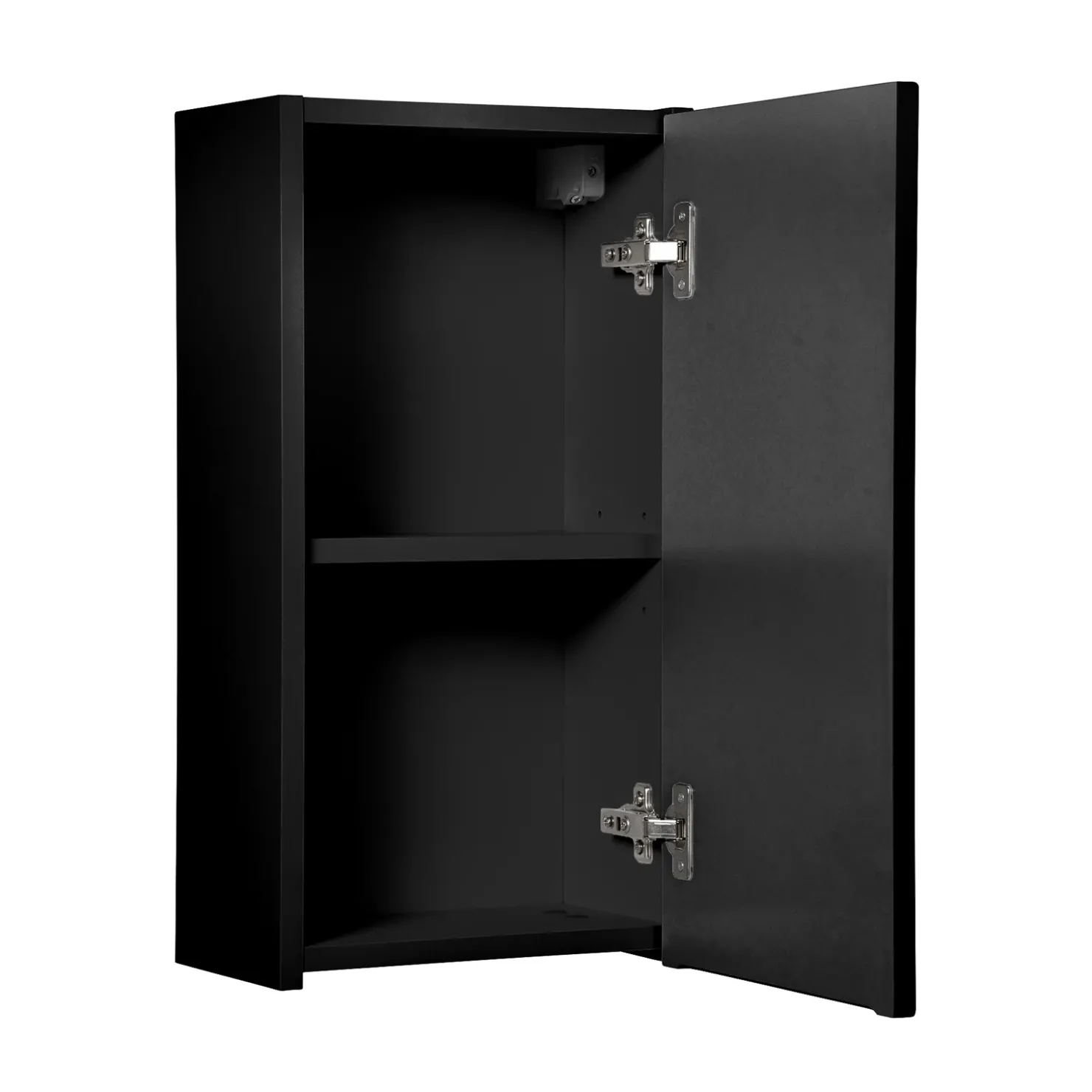 Garnero Arredamenti Pensile bagno sospeso 30x57h cm cannettato 1 anta Cleany Nero New