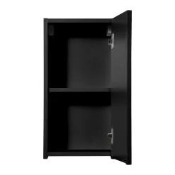 Garnero Arredamenti Pensile bagno sospeso 30x57h cm cannettato 1 anta Cleany Nero New