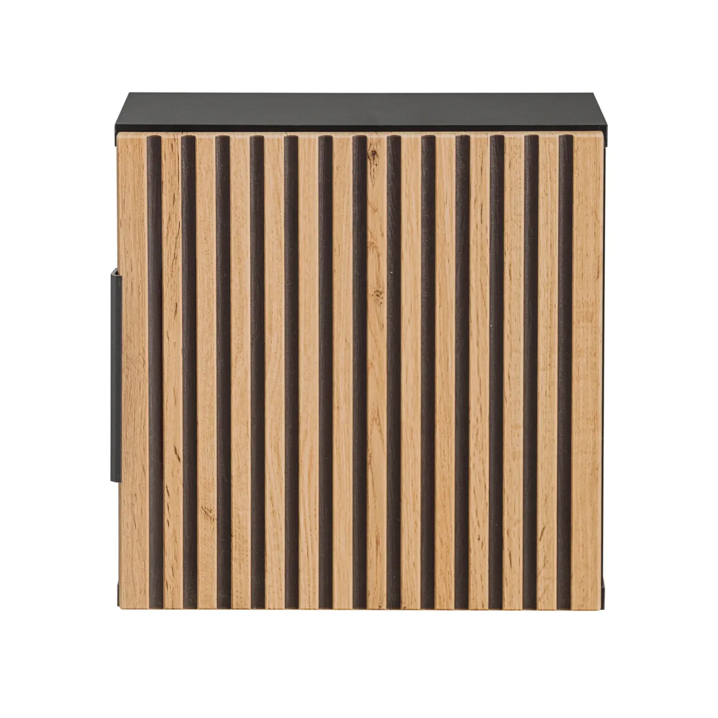 Garnero Arredamenti Pensile bagno sospeso 35x35h cm cannettato 1 anta quercia antracite Limpid