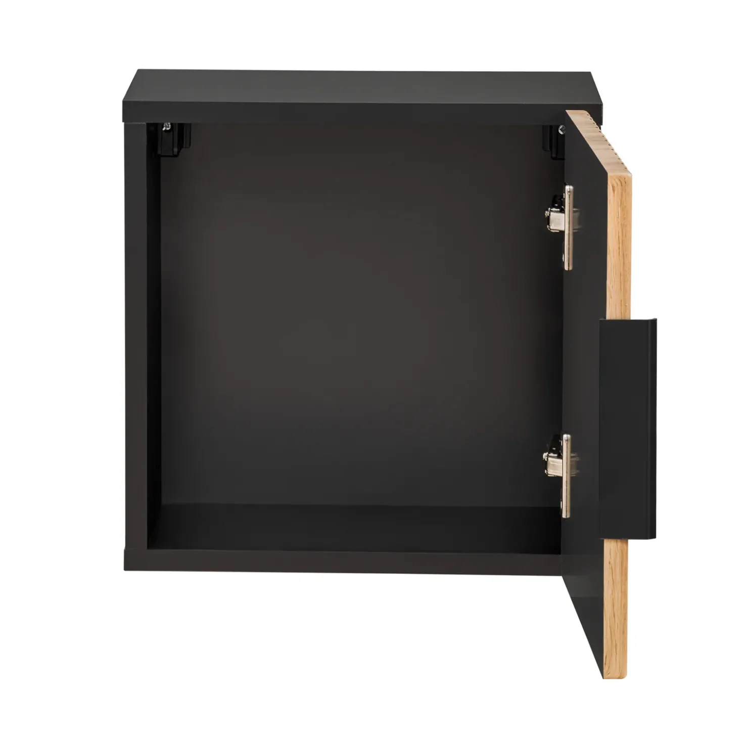 Garnero Arredamenti Pensile bagno sospeso 35x35h cm cannettato 1 anta quercia antracite Limpid