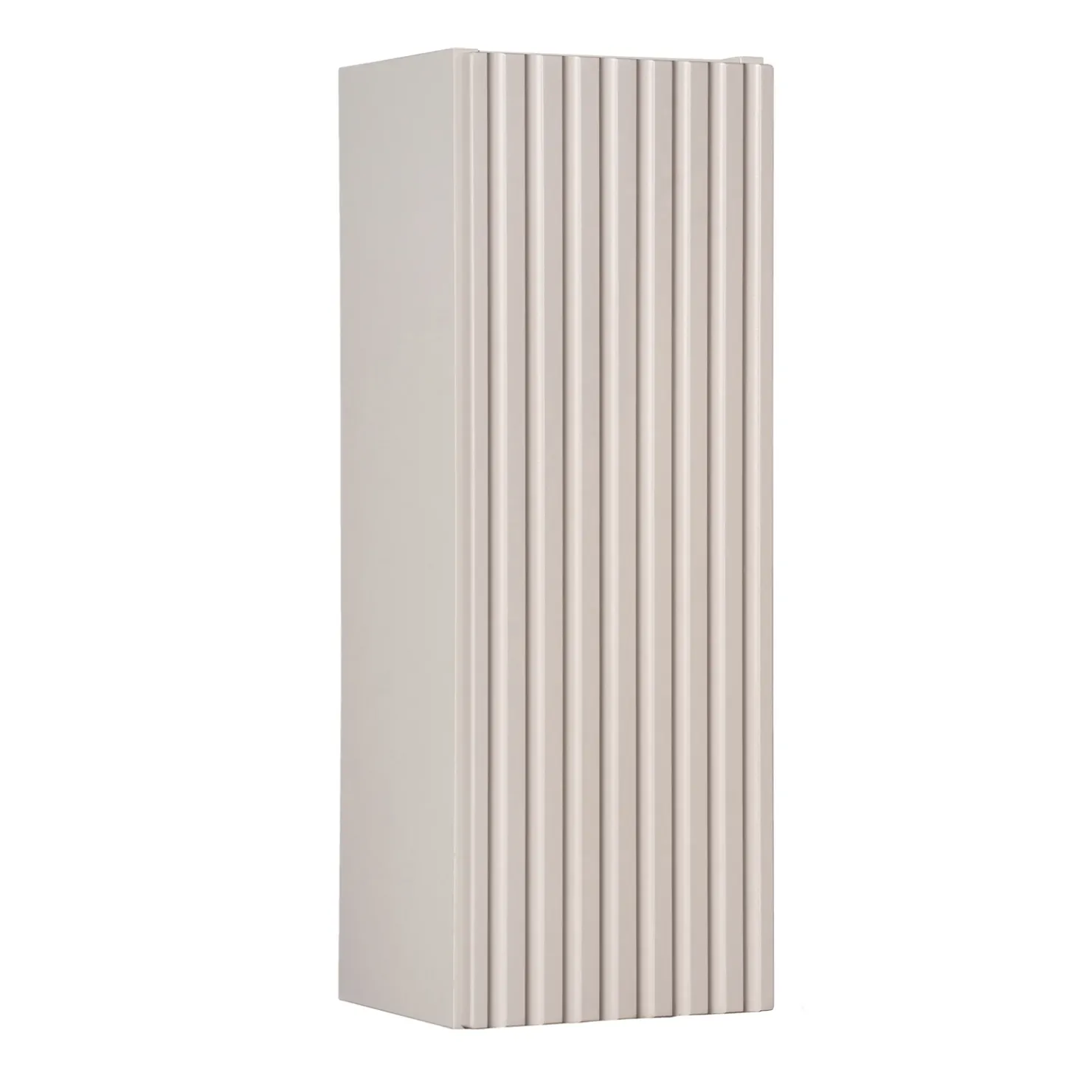 Garnero Arredamenti Pensile bagno sospeso 20x57h cm cannettato 1 anta Cleany Beige Clearance