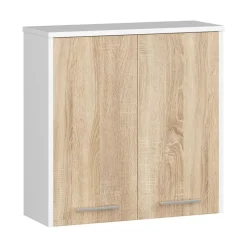 Garnero Arredamenti Pensile bagno sospeso 60x60h cm 2 ante rovere bianco Woters Bianco Opaco - Rovere Online